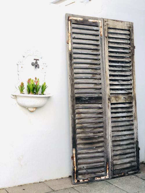 ANTIQUE FRENCH OAK SHUTTERS - ADDITIONAL PHOTO 4