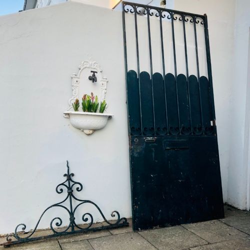 19TH CENTURY FRENCH ANTIQUE CAST IRON GATE C1850 - ADDITIONAL PHOTO 4