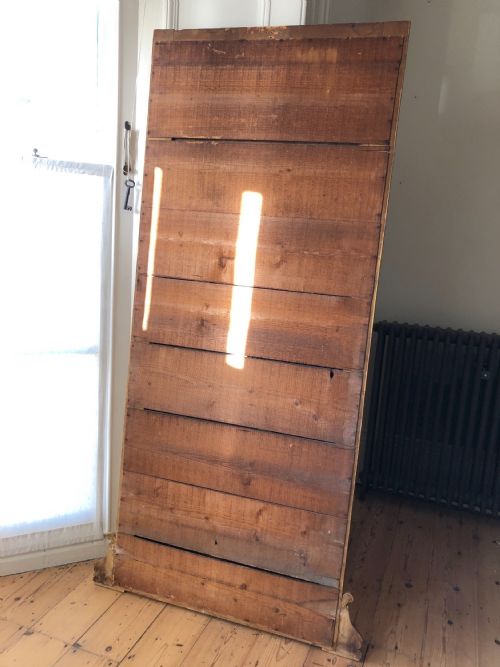 LARGE ANTIQUE FRENCH TRUMEAU LEANER MIRROR - ADDITIONAL PHOTO 1