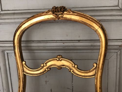 ANTIQUE FRENCH LOUIS XVI GILT CHAIRS - ADDITIONAL PHOTO 5