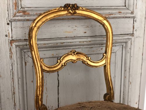 ANTIQUE FRENCH LOUIS XVI GILT CHAIRS - ADDITIONAL PHOTO 6