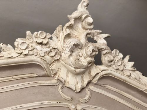 ANTIQUE FRENCH DOUBLE LOUIS XV PAINTED ARMOIRE - ADDITIONAL PHOTO 2