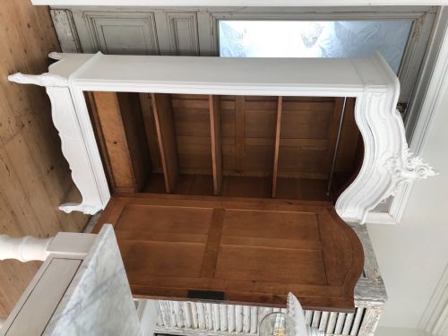 ANTIQUE FRENCH SINGLE ARMOIRE LINEN PRESS - ADDITIONAL PHOTO 3