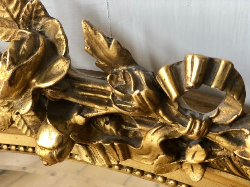ANTIQUE FRENCH GILT OVAL MIRROR - ADDITIONAL PHOTO 5