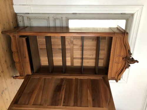 ANTIQUE FRENCH ARMOIRE LINEN PRESS - ADDITIONAL PHOTO 2