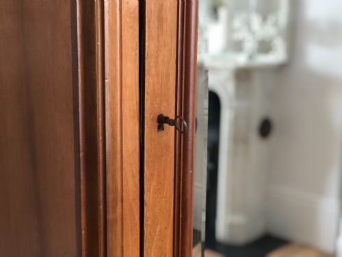 ANTIQUE FRENCH ARMOIRE LINEN PRESS - ADDITIONAL PHOTO 3