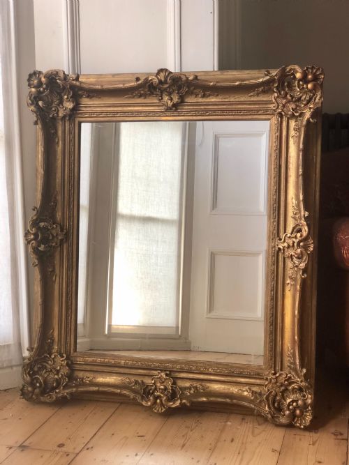 ANTIQUE FRENCH GILT MIRROR - ADDITIONAL PHOTO 2