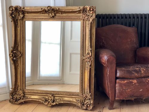 ANTIQUE FRENCH GILT MIRROR - ADDITIONAL PHOTO 5