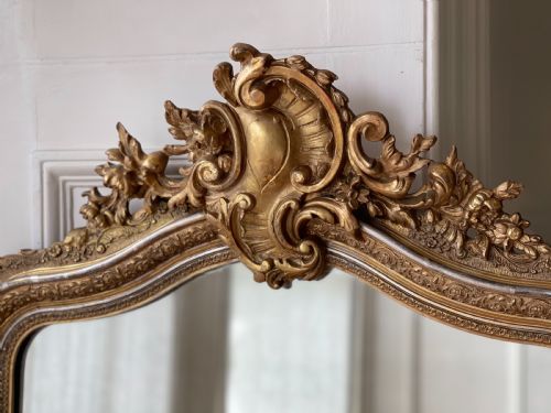 ANTIQUE FRENCH GILT LOUIS XV MIRROR - ADDITIONAL PHOTO 8