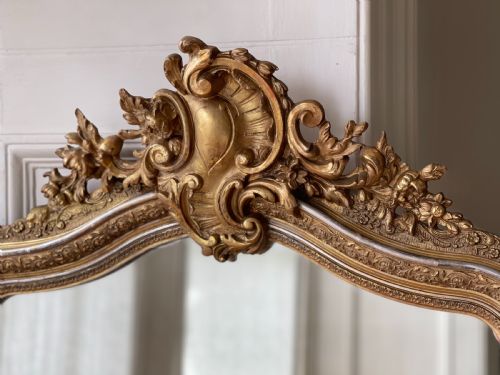ANTIQUE FRENCH GILT LOUIS XV MIRROR - ADDITIONAL PHOTO 9