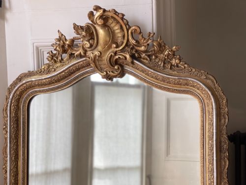 ANTIQUE FRENCH GILT LOUIS XV MIRROR - ADDITIONAL PHOTO 13