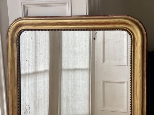 ANTIQUE FRENCH GILT LOUIS PHILIPPE MIRROR - ADDITIONAL PHOTO 2
