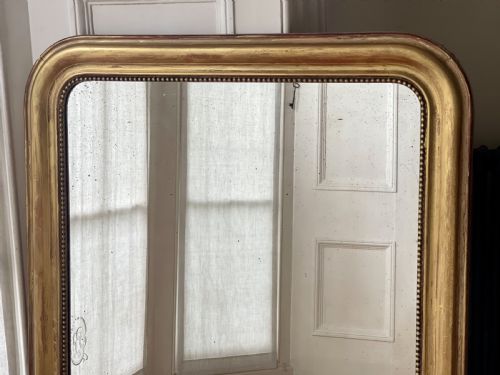 ANTIQUE FRENCH GILT LOUIS PHILIPPE MIRROR - ADDITIONAL PHOTO 3