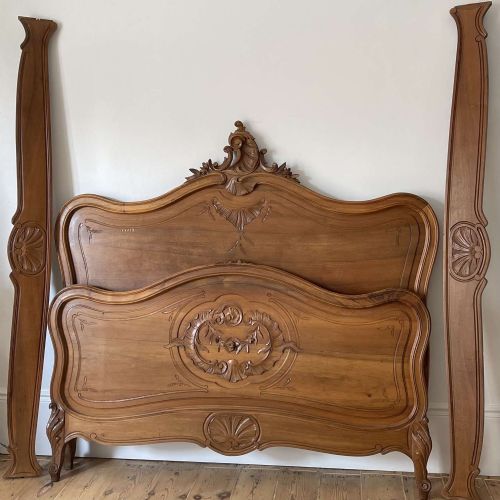 antique french louis xv double bed - CATEGORY: ANTIQUE BEDS - DATED 1900