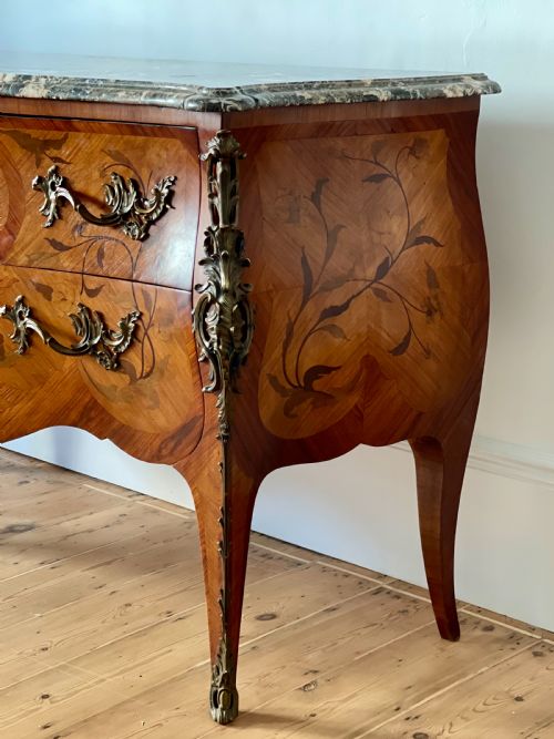 LARGE ANTIQUE FRENCH COMMODE CHEST OF DRAWERS - ADDITIONAL PHOTO 5
