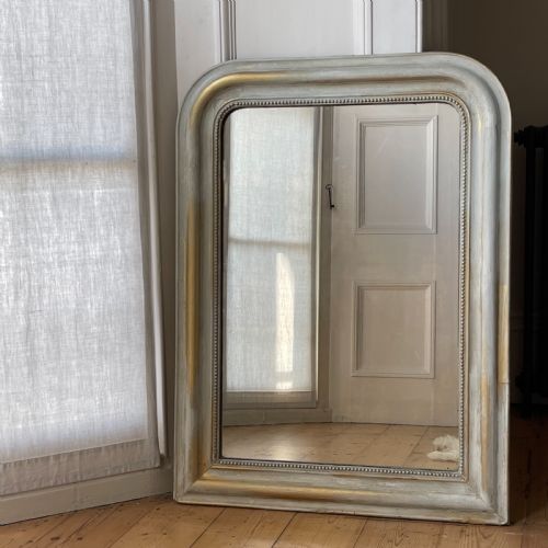 19TH CENTURY ANTIQUE FRENCH GESSO LOUIS PHILIPPE MIRROR - ADDITIONAL PHOTO 4
