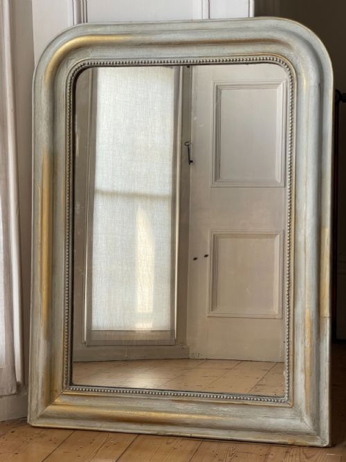 19th century antique french gesso louis philippe mirror - CATEGORY: ANTIQUE MIRRORS - DATED 1860