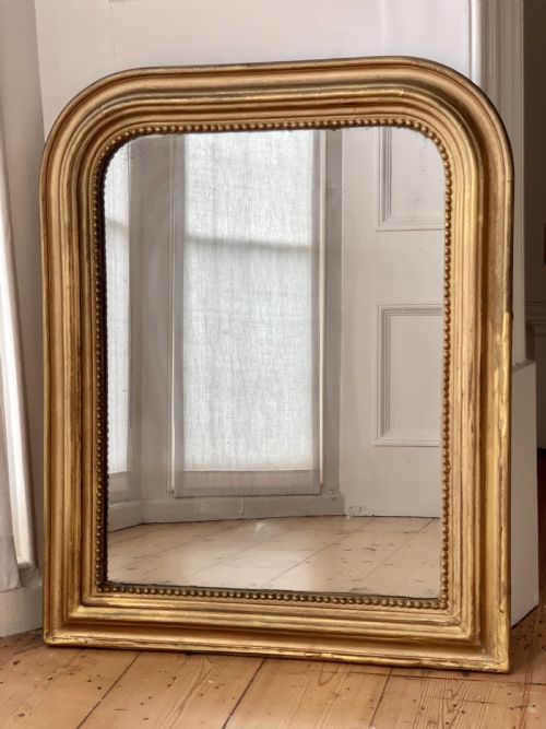 ANTIQUE FRENCH GILT LOUIS PHILIPPE MIRROR - ADDITIONAL PHOTO 3