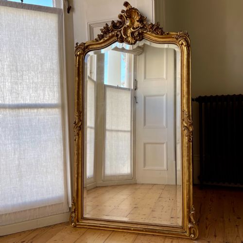 19th century french gilt mirror - CATEGORY: ANTIQUE MIRRORS - DATED 19TH CENTURY