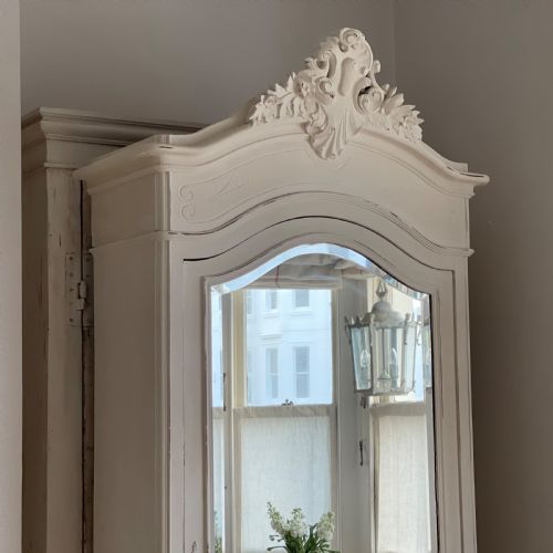 ANTIQUE FRENCH LOUIS XV ARMOIRE LINEN PRESS - ADDITIONAL PHOTO 7
