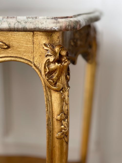 19TH CENTURY FRENCH MARBLE TOP TABLE - ADDITIONAL PHOTO 2