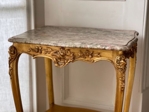 19TH CENTURY FRENCH MARBLE TOP TABLE - ADDITIONAL PHOTO 9