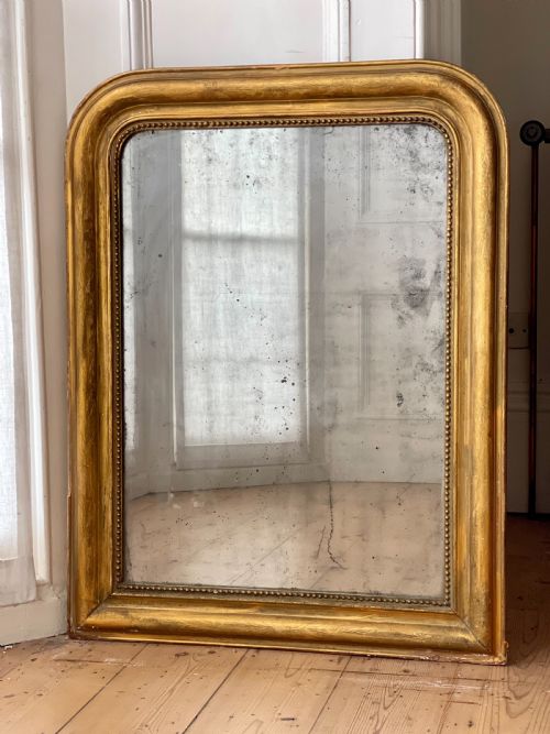 19th century french gilt louis philippe mirror - CATEGORY: ANTIQUE MIRRORS - DATED 19TH CENTURY