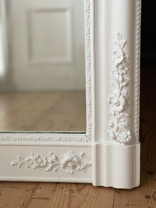 ANTIQUE FRENCH PAINTED LOUIS PHILIPPE MIRROR - ADDITIONAL PHOTO 3