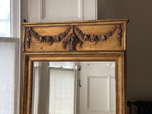 ANTIQUE FRENCH GILT LOUIS XVI MIRROR BEVELLED GLASS - ADDITIONAL PHOTO 7