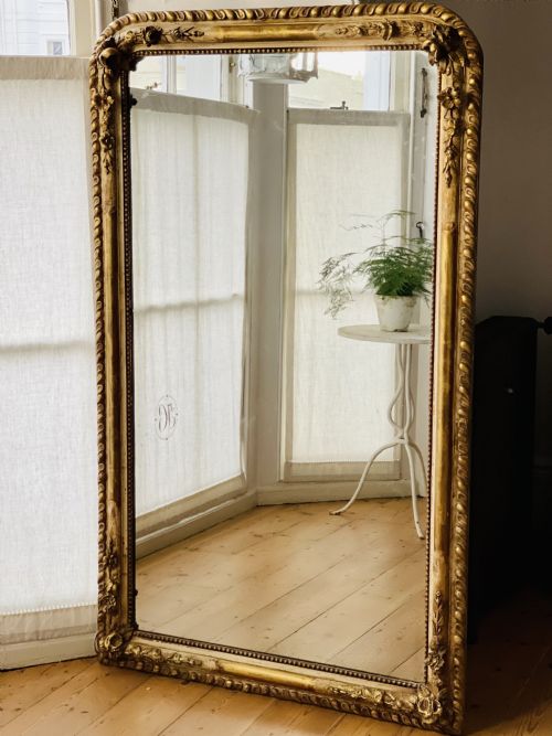 antique french gilt louis philippe mirror c1860 - CATEGORY: ANTIQUE MIRRORS - DATED 19TH CENTURY