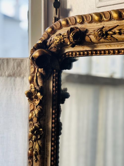ANTIQUE FRENCH GILT LOUIS PHILIPPE MIRROR C1860 - ADDITIONAL PHOTO 3
