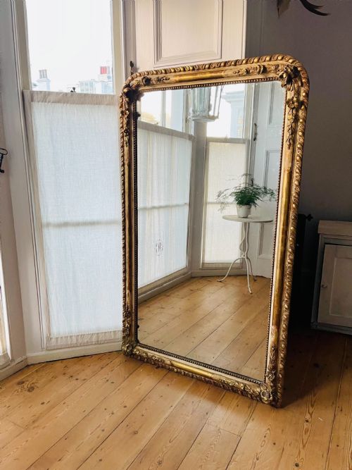 ANTIQUE FRENCH GILT LOUIS PHILIPPE MIRROR C1860 - ADDITIONAL PHOTO 6
