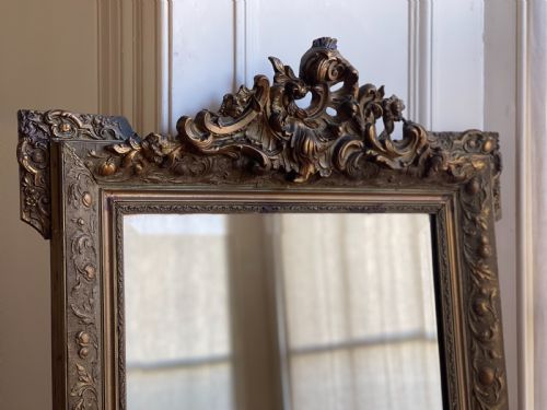 ANTIQUE FRENCH LOUIS XV MIRROR BEVELLED GLASS - ADDITIONAL PHOTO 4