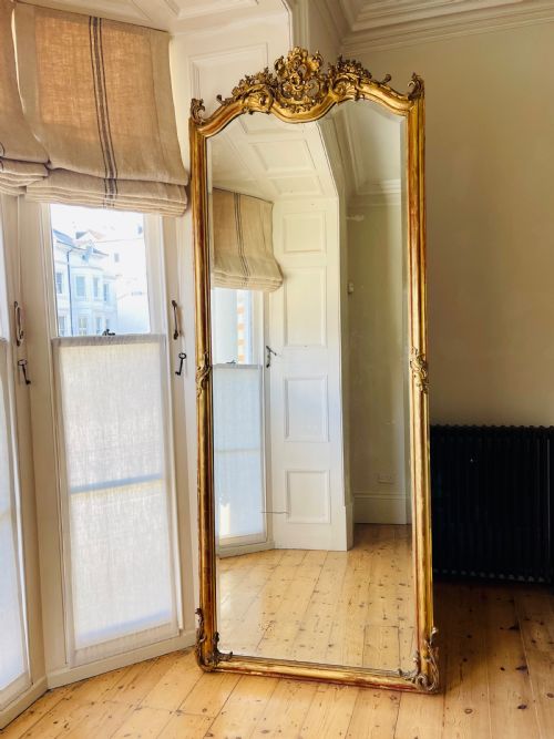 19TH CENTURY FRENCH GILT LOUIS XV MIRROR - ADDITIONAL PHOTO 4