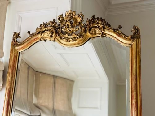 19TH CENTURY FRENCH GILT LOUIS XV MIRROR - ADDITIONAL PHOTO 5