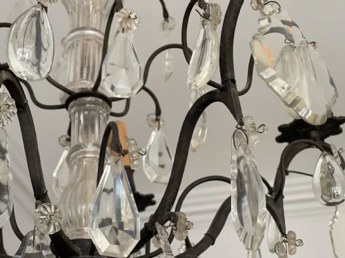 19TH CENTURY FRENCH 6 ARM CHANDELIER - ADDITIONAL PHOTO 2