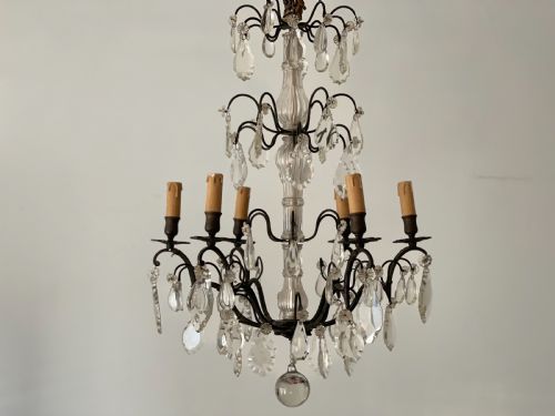 19TH CENTURY FRENCH 6 ARM CHANDELIER - ADDITIONAL PHOTO 5