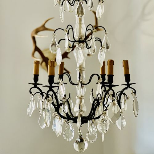 19TH CENTURY FRENCH 6 ARM CHANDELIER - ADDITIONAL PHOTO 7