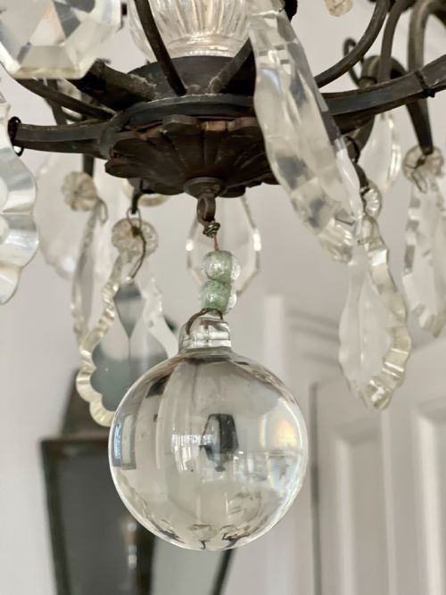 19TH CENTURY FRENCH 6 ARM CHANDELIER - ADDITIONAL PHOTO 8