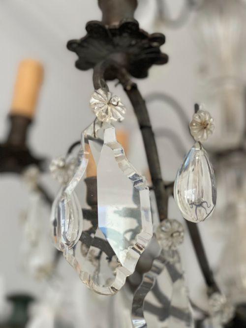 19TH CENTURY FRENCH 6 ARM CHANDELIER - ADDITIONAL PHOTO 10
