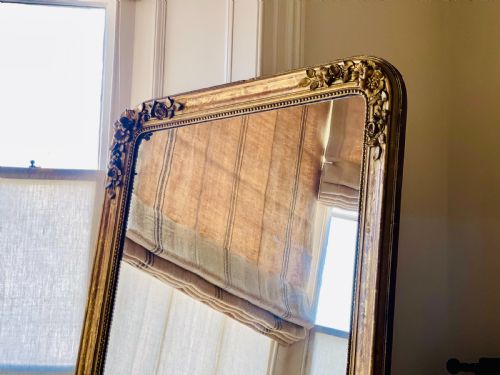 ANTIQUE FRENCH GILT LOUIS PHILIPPE MIRROR C1850 - ADDITIONAL PHOTO 3