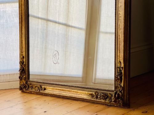 ANTIQUE FRENCH GILT LOUIS PHILIPPE MIRROR C1850 - ADDITIONAL PHOTO 7