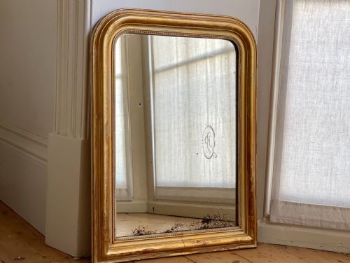ANTIQUE FRENCH GILT LOUIS PHILIPPE MIRROR - ADDITIONAL PHOTO 3