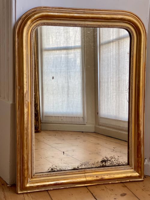 ANTIQUE FRENCH GILT LOUIS PHILIPPE MIRROR - ADDITIONAL PHOTO 5