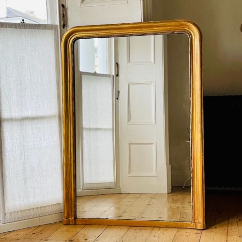 ANTIQUE FRENCH LOUIS PHILIPPE MIRROR C1860 MERCURY GLASS - ADDITIONAL PHOTO 4
