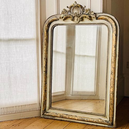 19TH CENTURY FRENCH LOUIS XV GILT AND GESSO MIRROR - ADDITIONAL PHOTO 2