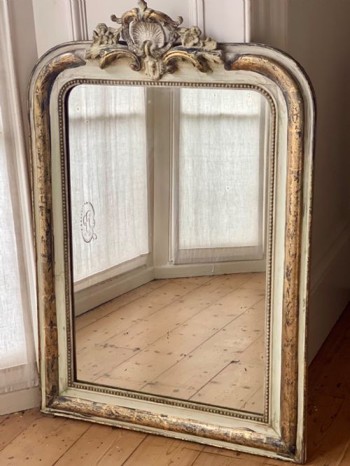 19TH CENTURY FRENCH LOUIS XV GILT AND GESSO MIRROR - ADDITIONAL PHOTO 8