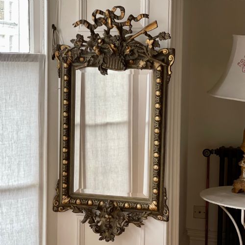 ANTIQUE FRENCH GILT MIRROR BEVELLED GLASS - ADDITIONAL PHOTO 3
