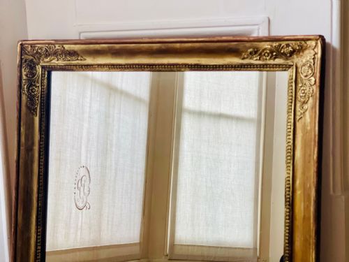 ANTIQUE FRENCH GILT MIRROR - ADDITIONAL PHOTO 1