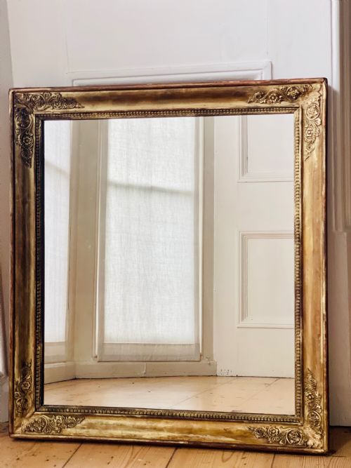 ANTIQUE FRENCH GILT MIRROR - ADDITIONAL PHOTO 4